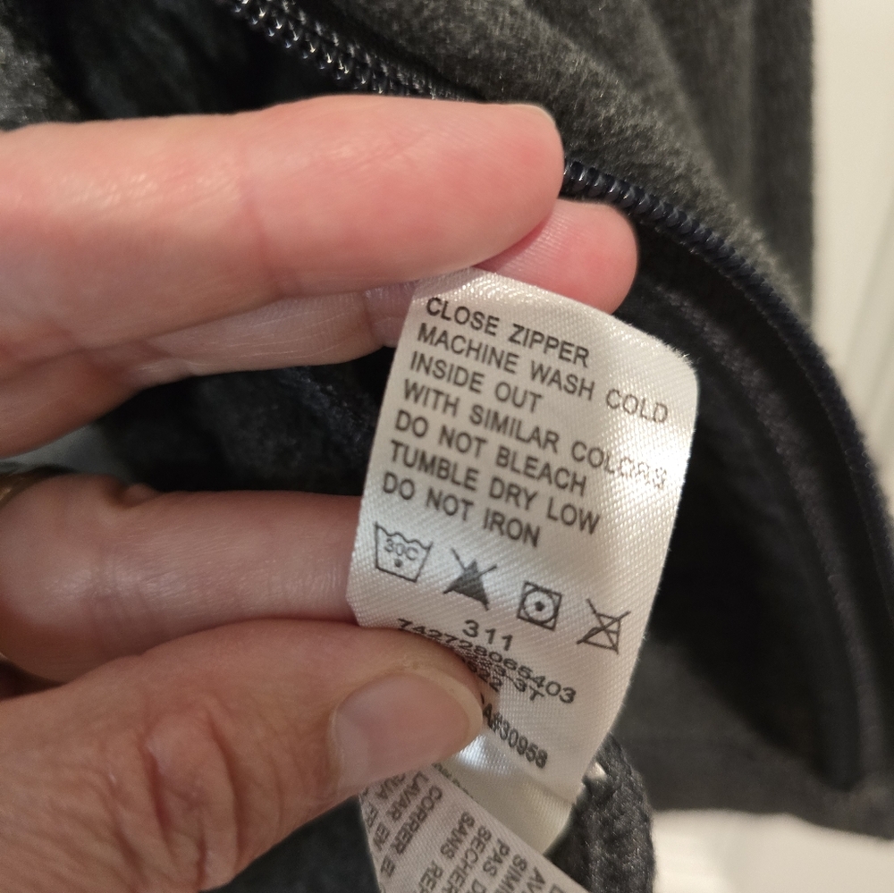 Nike Kids Gray and Black Fleece Jacket - Picture 4 of 7
